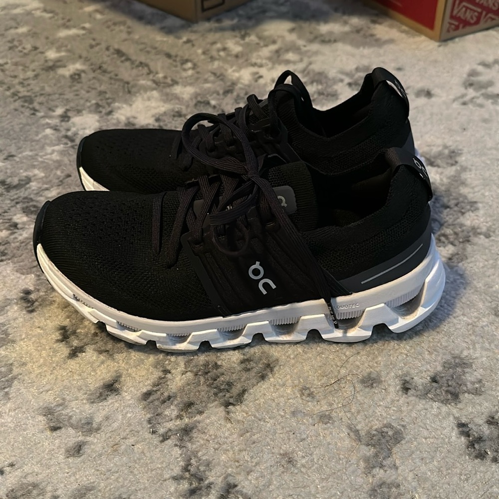 On Running Black & White Cloudswift Athletic Shoes